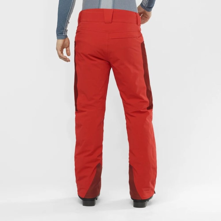 Red Salomon Brilliant Men's Ski Pants | PH 54962O